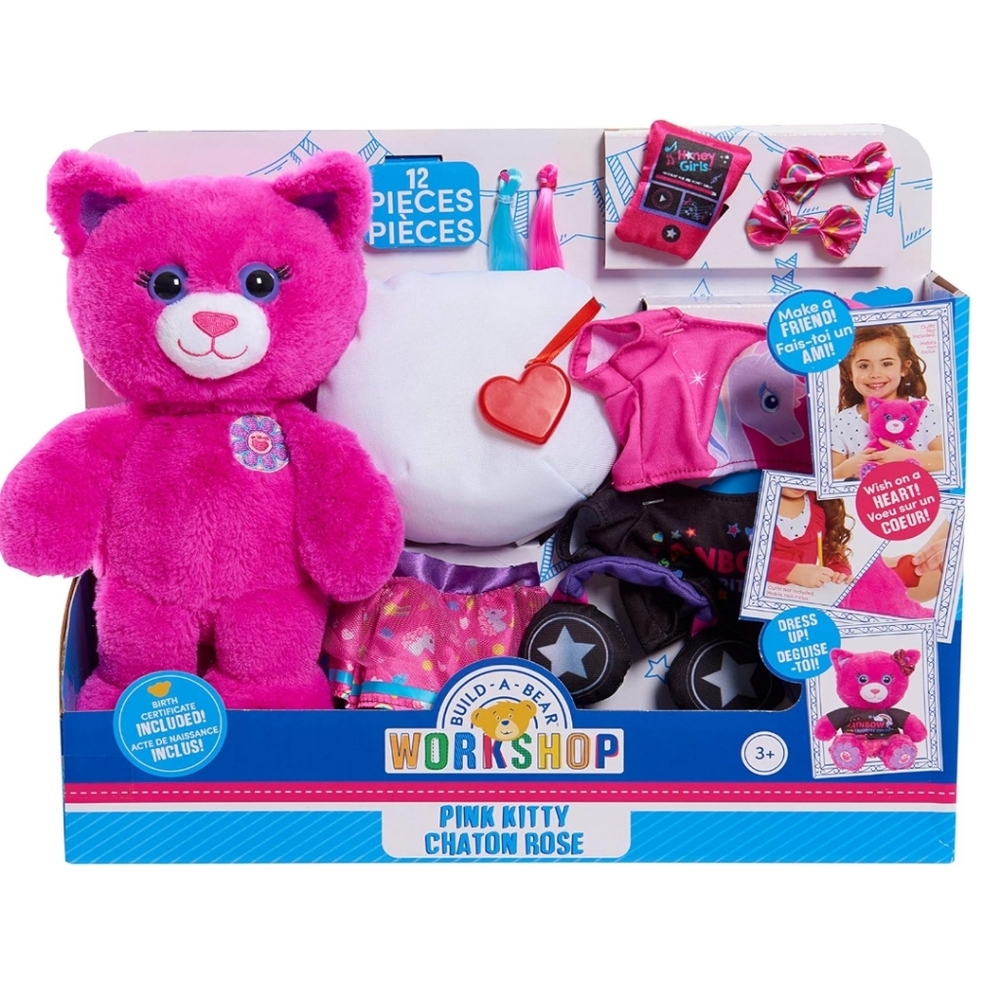 Just Play Build A Bear Workshop Pink Kitty, Make Your Own Stuffed Animal Set